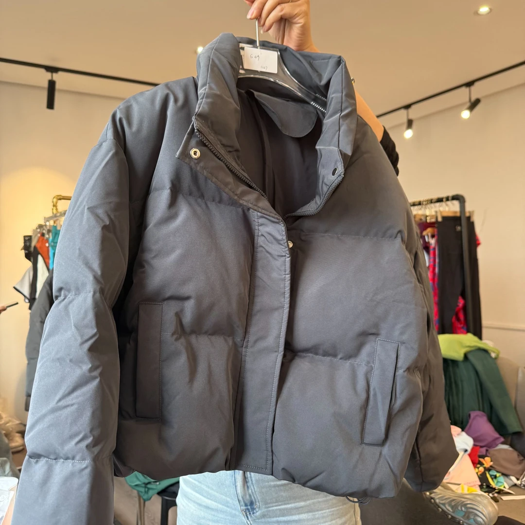 立领长袖百搭女士时尚女装女式棉服宽松型