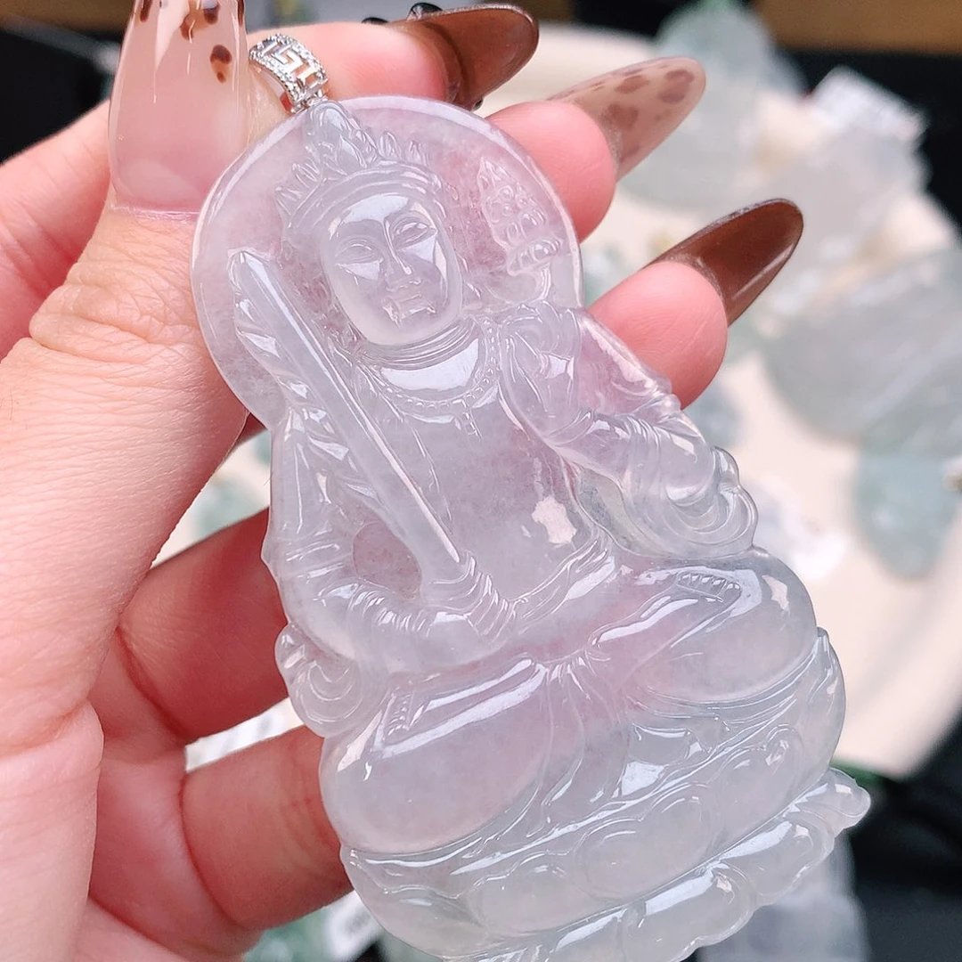 翡翠颈饰18K金镶嵌大虚空78.7、71、42、5