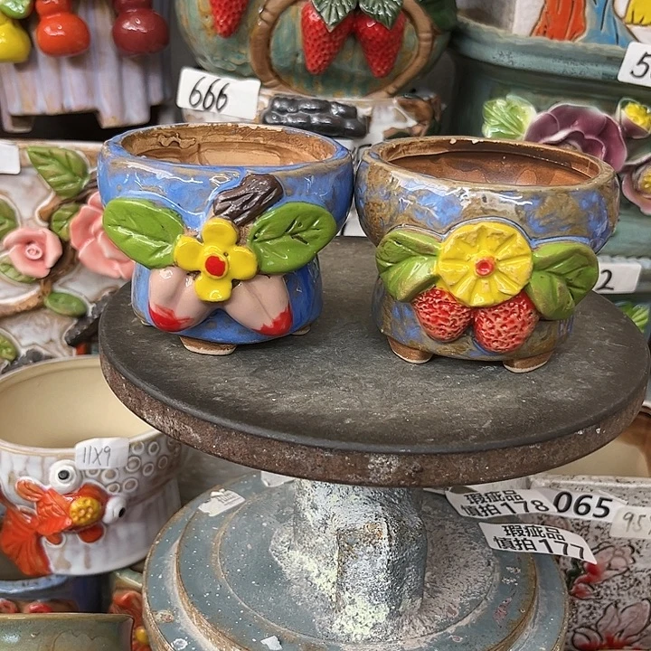 粗陶材质多肉花盆