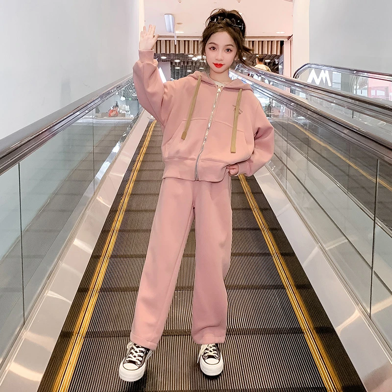 女童2024新款儿童韩版秋季中大童网红时髦休闲两件套--23Q209