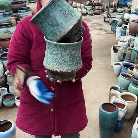 口20高21瑕疵盆子。