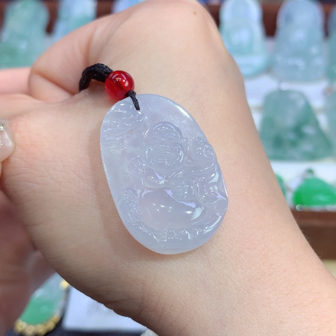 吊坠(不含链)未镶嵌翡翠天然缅甸A货翡翠揭阳工如意佛