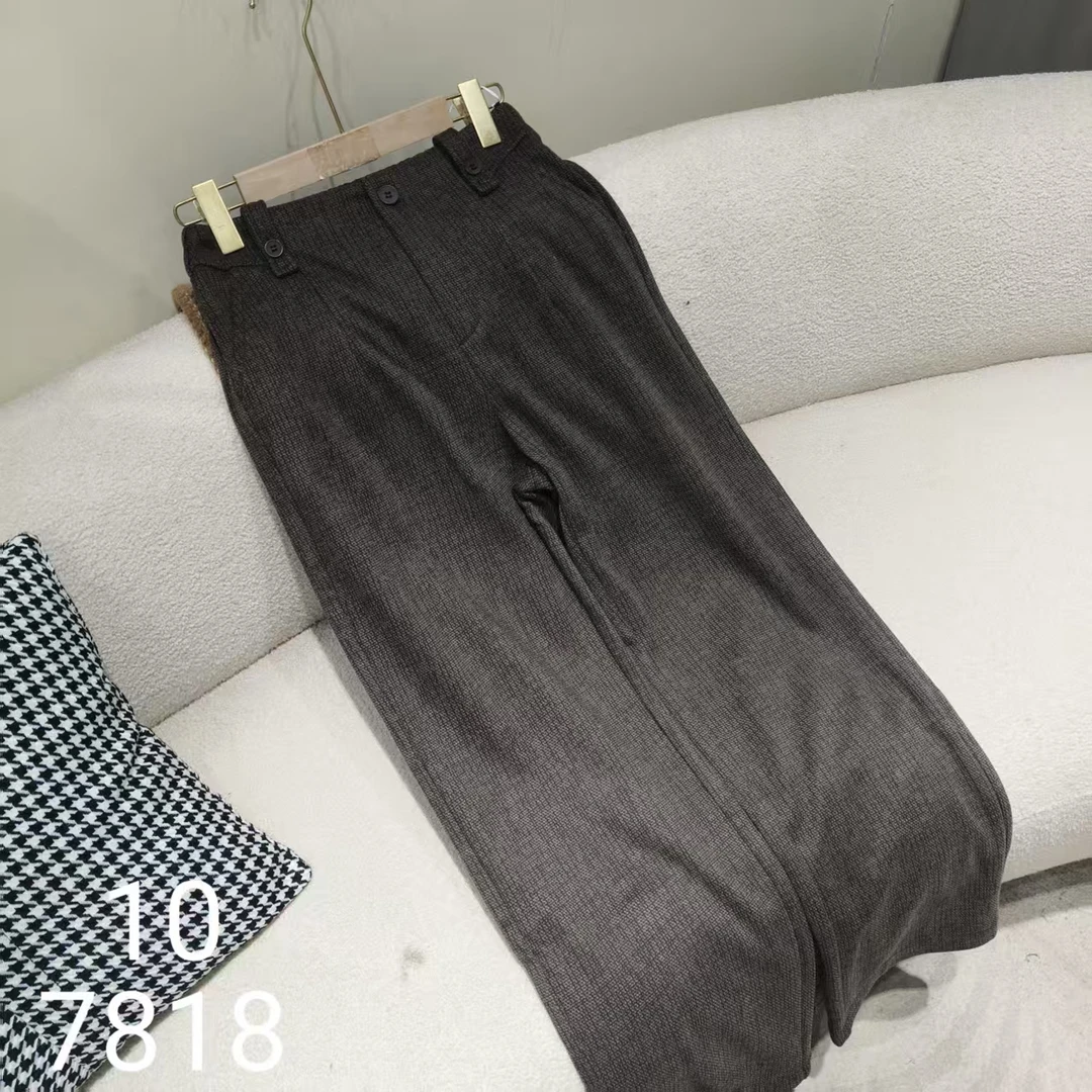 时尚休闲加绒直筒裤（7818）