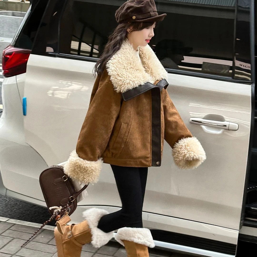 女童冬季超好看韩版棉服外套2025新款大童洋气保暖大毛领冬装棉衣