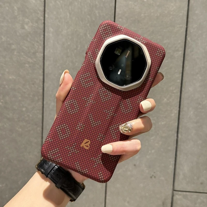 适用华为mate60rs非凡大师手机壳超薄pc70RS凯夫拉碳纤维纹防摔壳