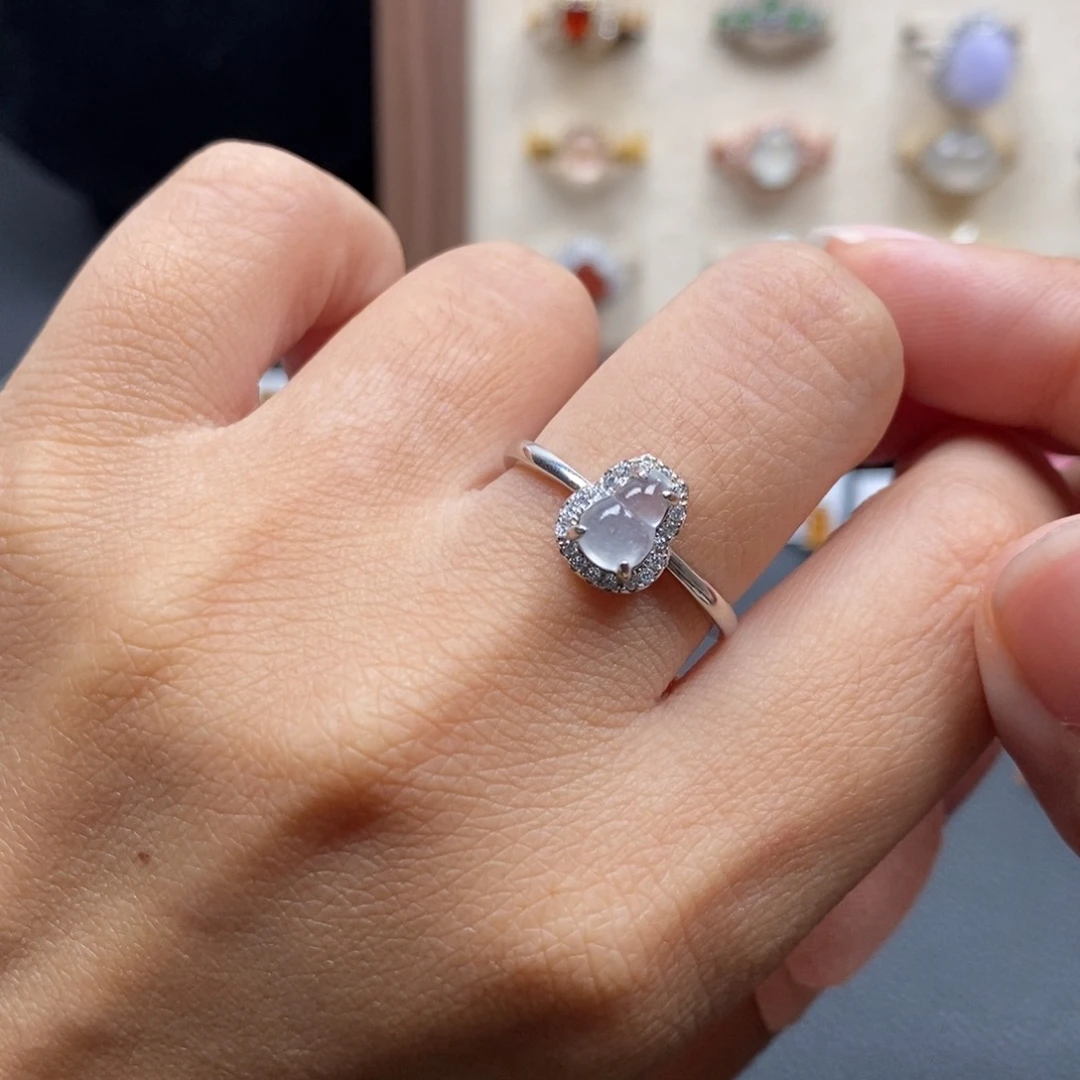 翡翠银S925镶嵌戒指