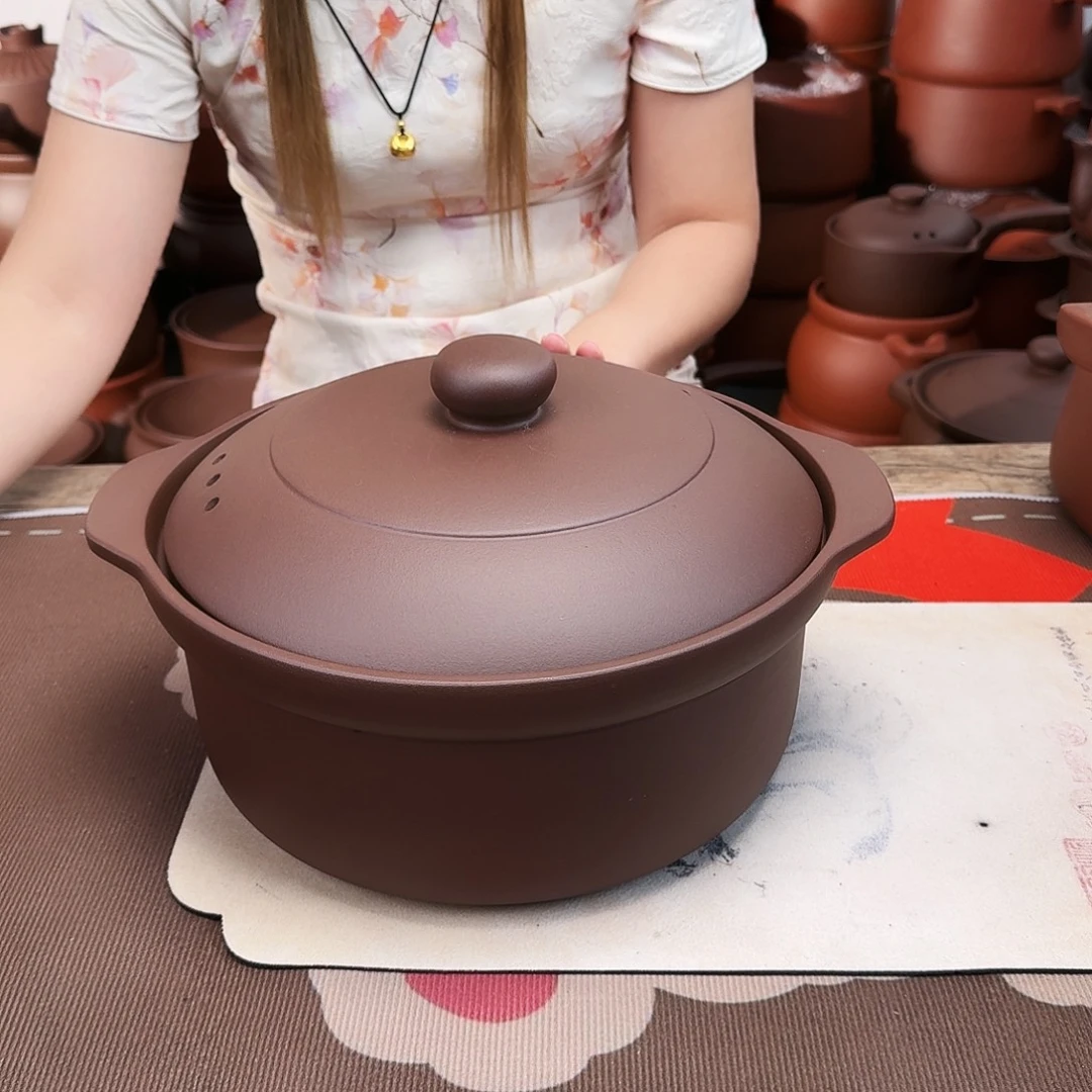 紫砂砂锅5升正品无暇