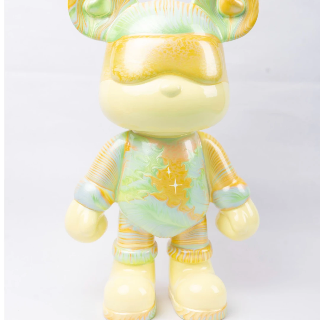流体熊手工艺品摆件