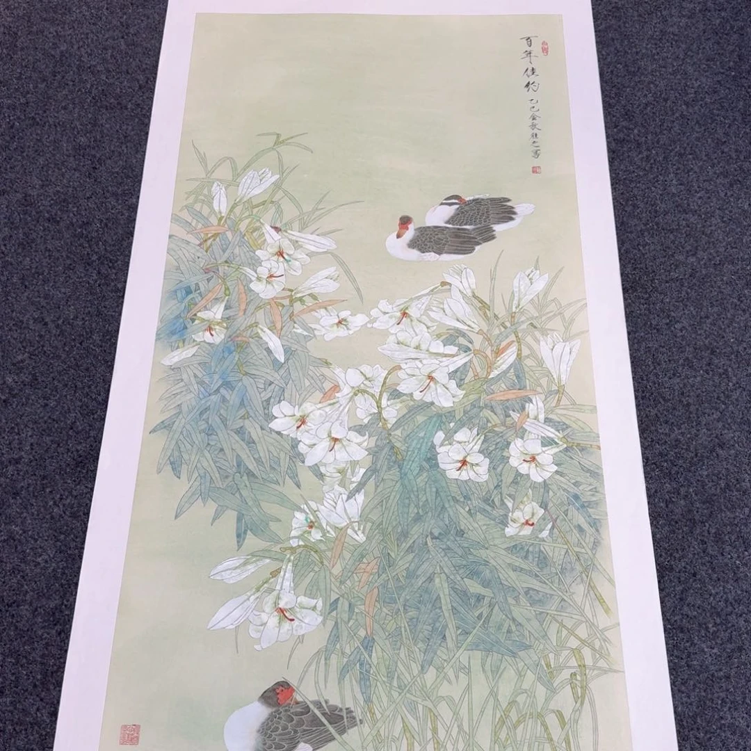 国画纯手绘山水花鸟作品