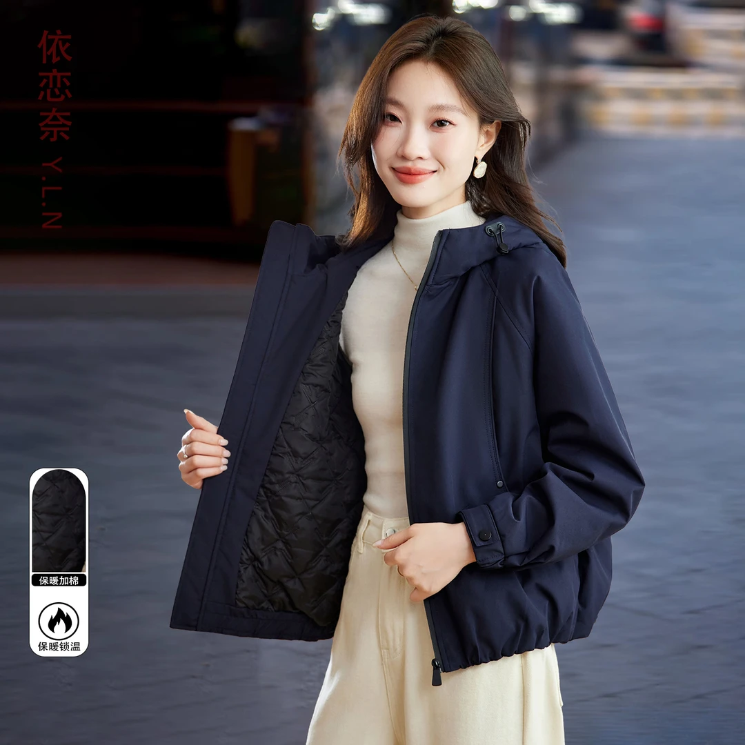 连帽棉服女士夹棉外套冬季2025新款爆款休闲宽松加厚保暖显瘦上衣