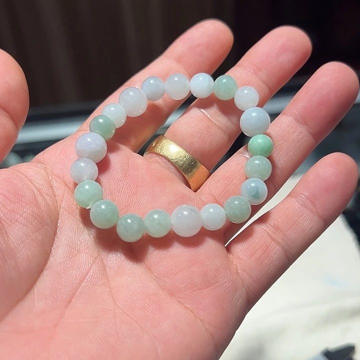 贾***宁翡翠未镶嵌颈饰手串