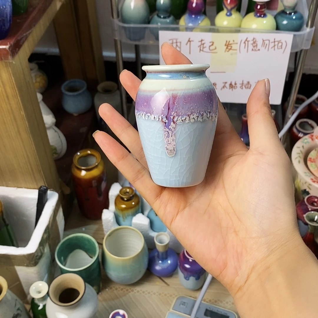 摆件意**喜景德镇高温陶瓷小花器