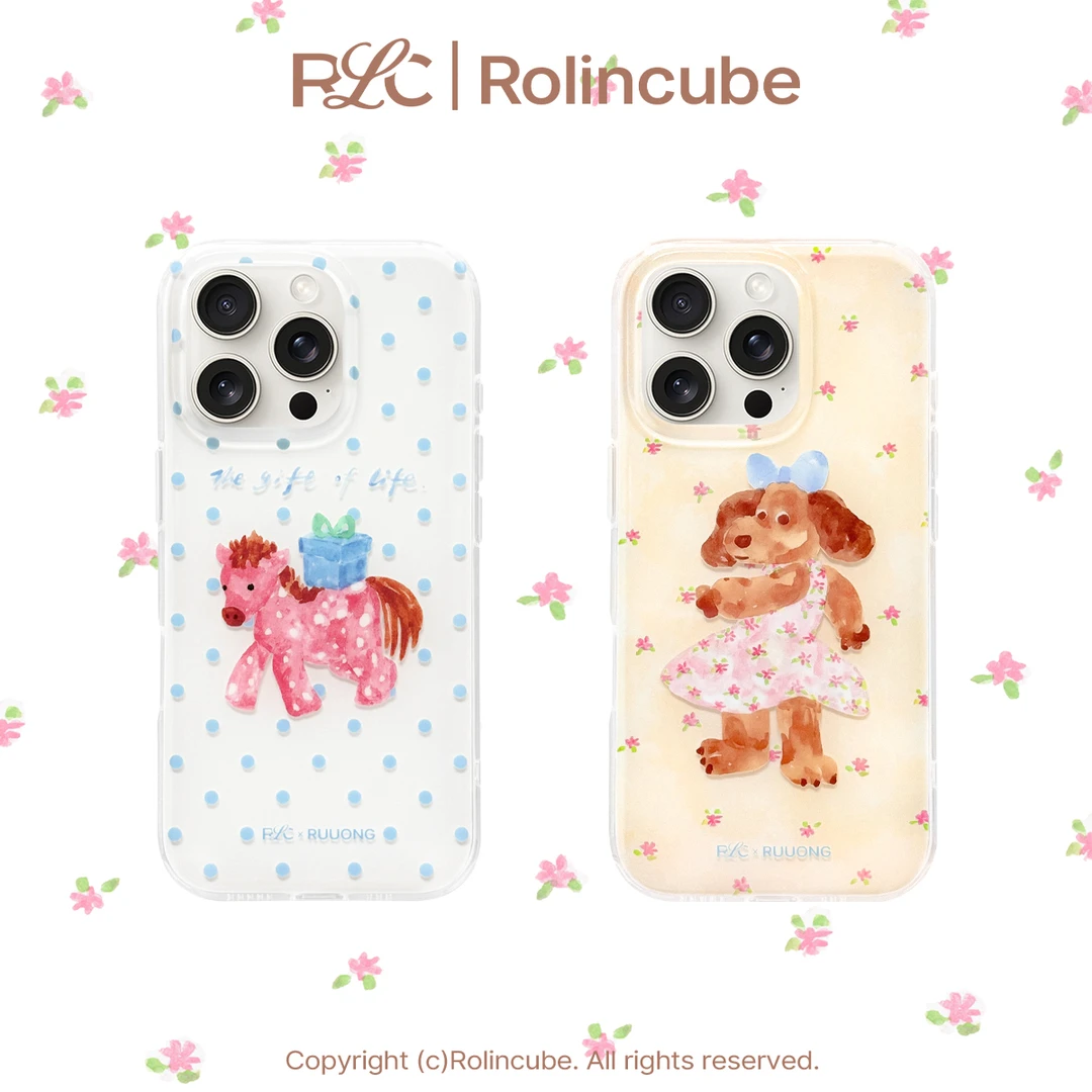 Rolincube合作RUUONG《礼物日》新品手机壳｜小狗的舞裙&小马的礼物