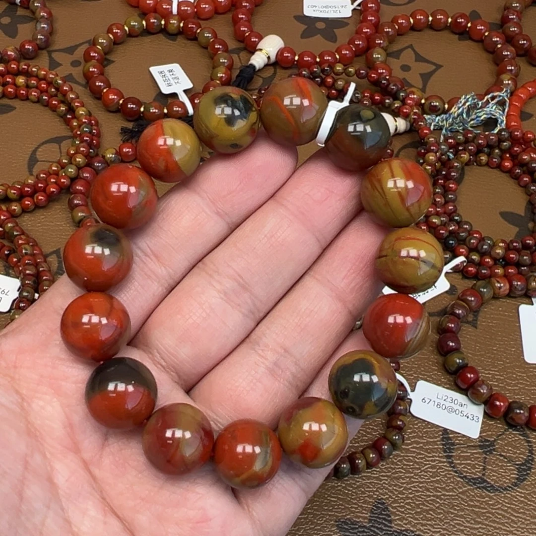 E***9南红玛瑙未镶嵌手链昭通大山包14mm+