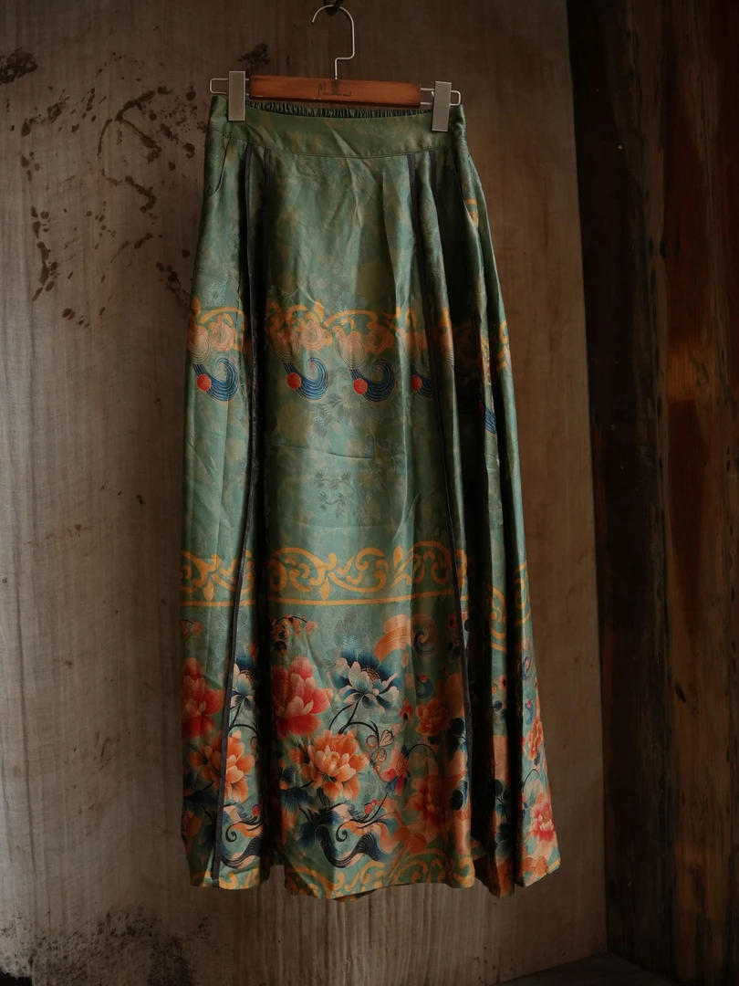 NatureDye 【美侖美奂】FL313184原创设计高级香云纱半裙