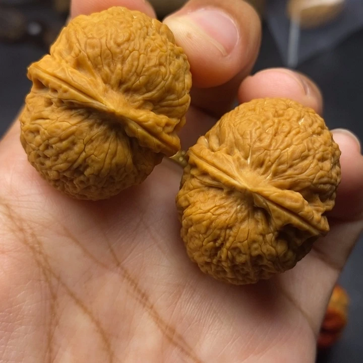 把件文玩核桃35尺密纹元宝