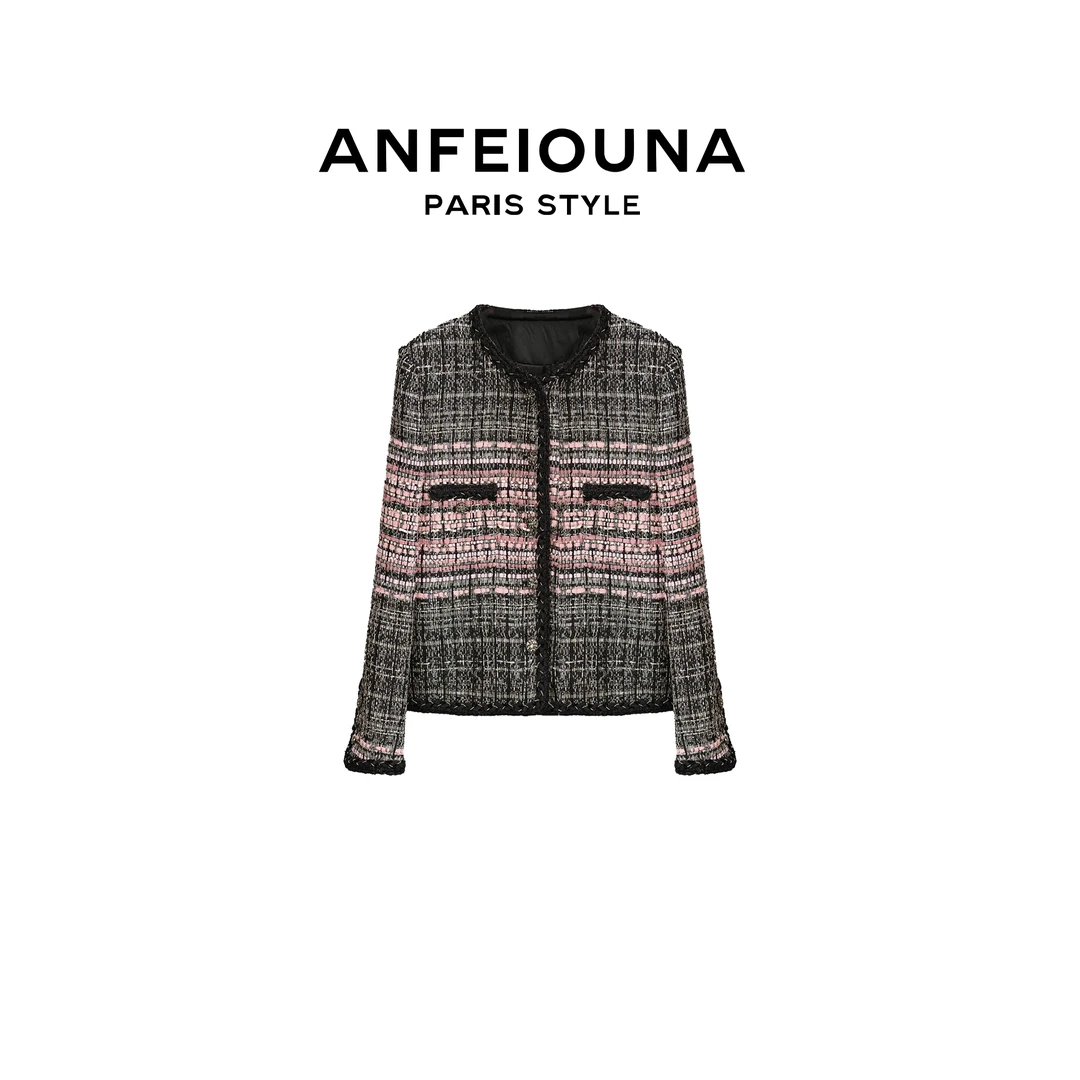 一一2025新款冰岛极夜晨锐小香风粗花呢外套6539