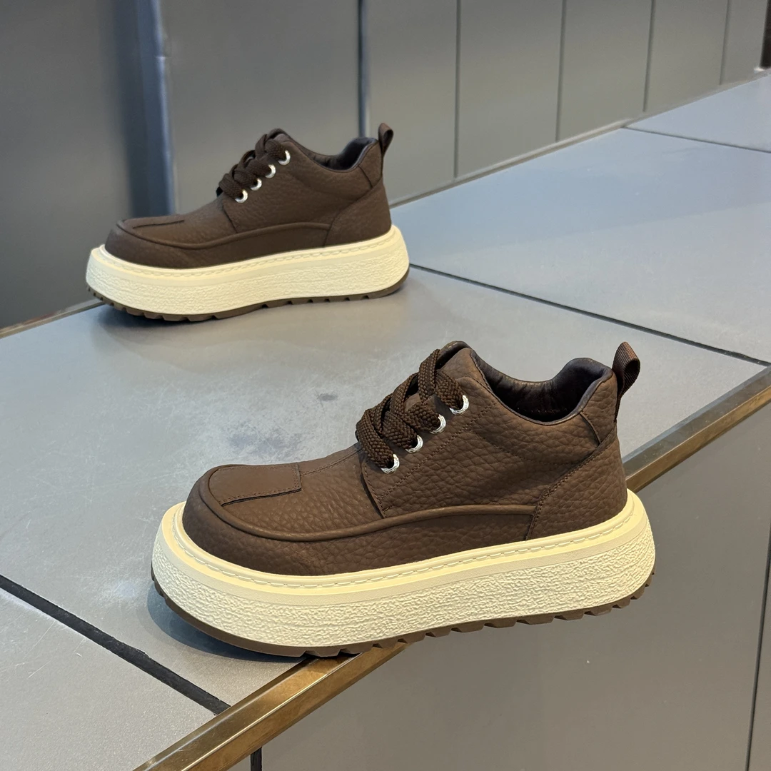 秋冬季男士厚底增高加绒保暖时尚百搭工装风马丁靴