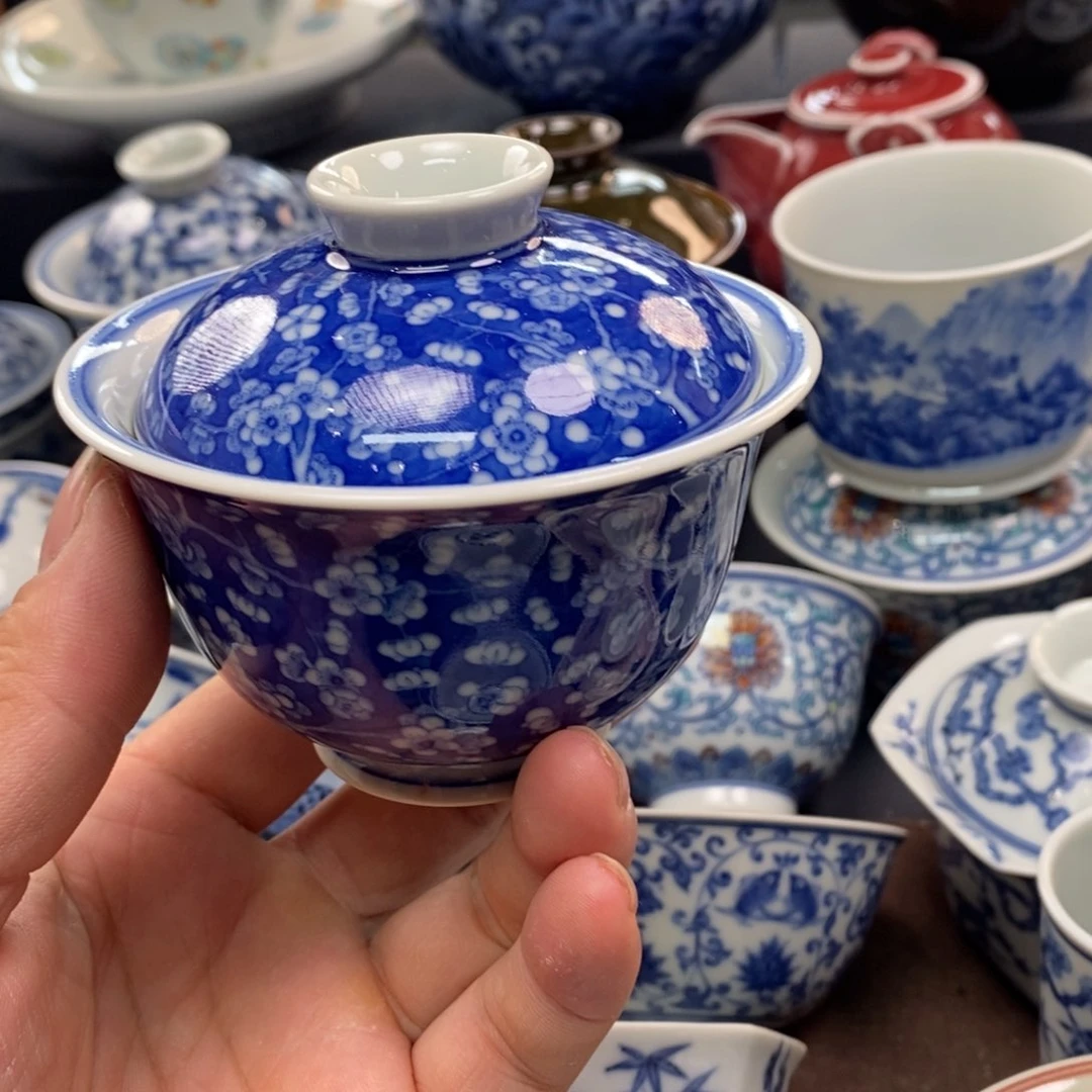 景德镇柴窑元宝盖碗