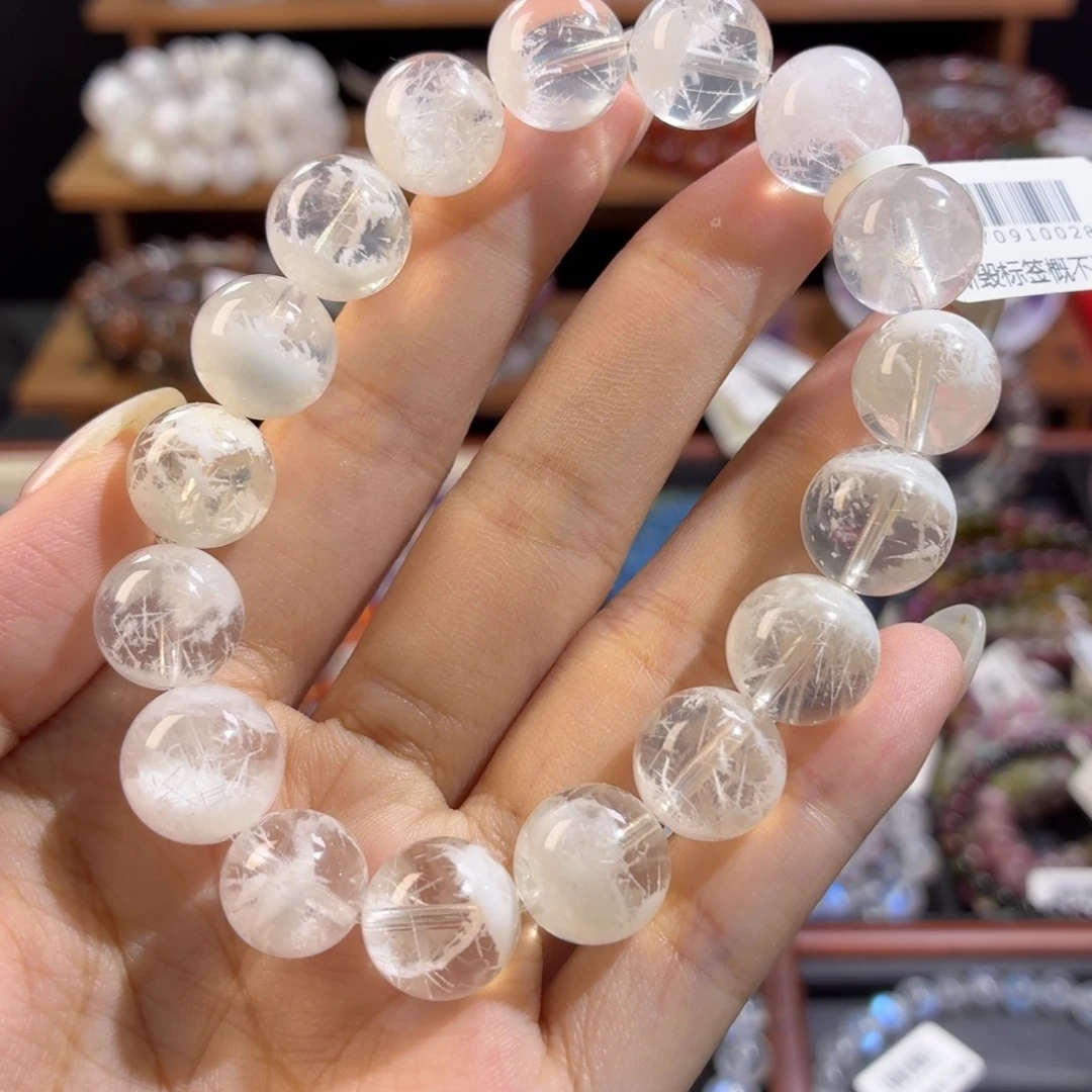 手串未镶嵌水晶意境立体白雪花幽灵12+