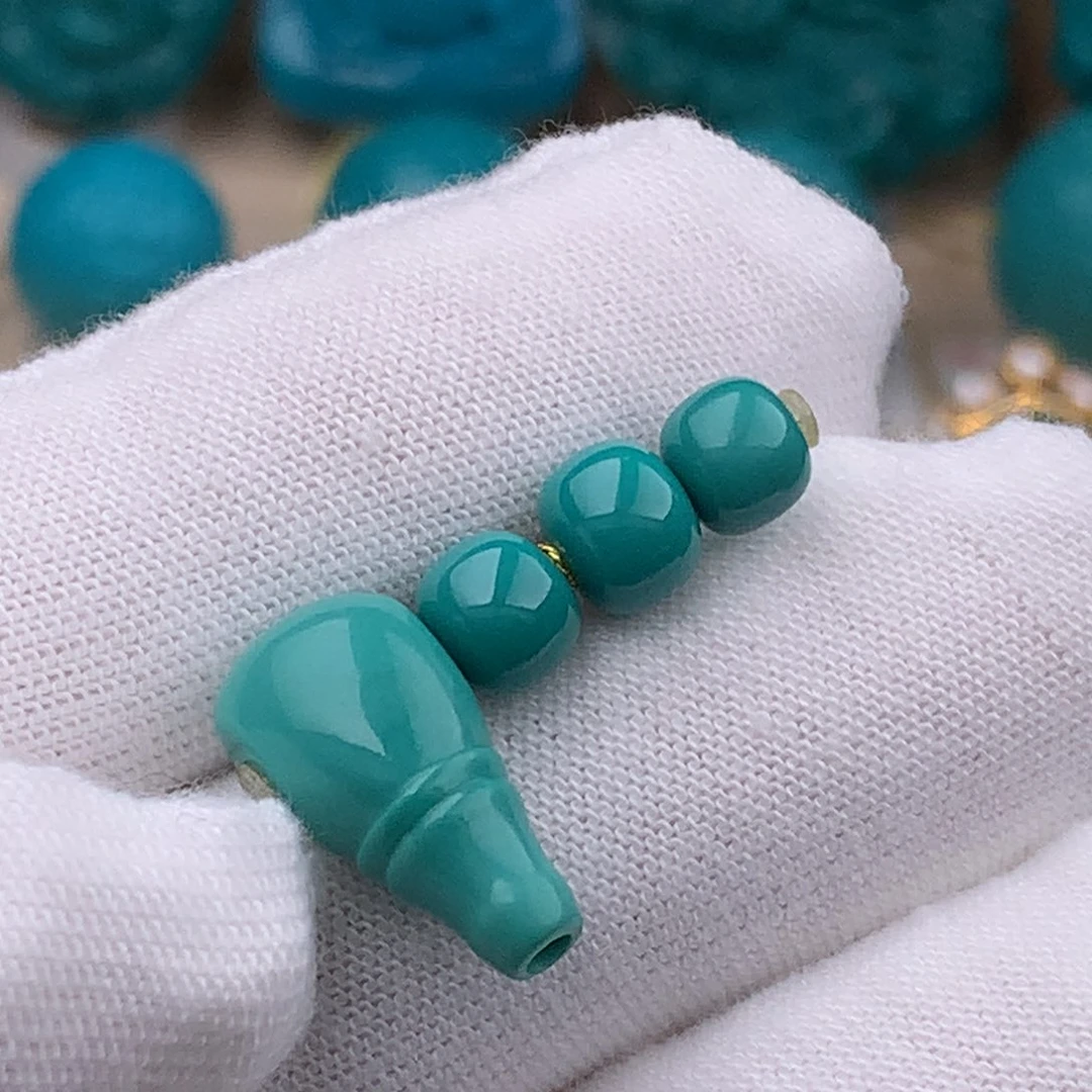 未镶嵌绿松石珠宝奇石6.3mm