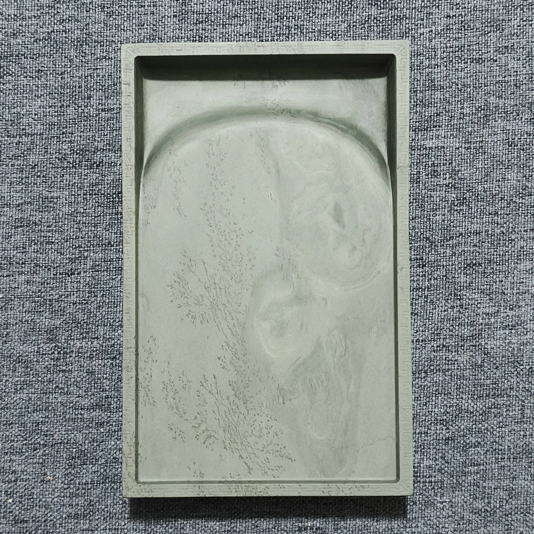 甘肃洮砚，西江双色淌池砚，尺寸15.1*9.5*2.2厘米