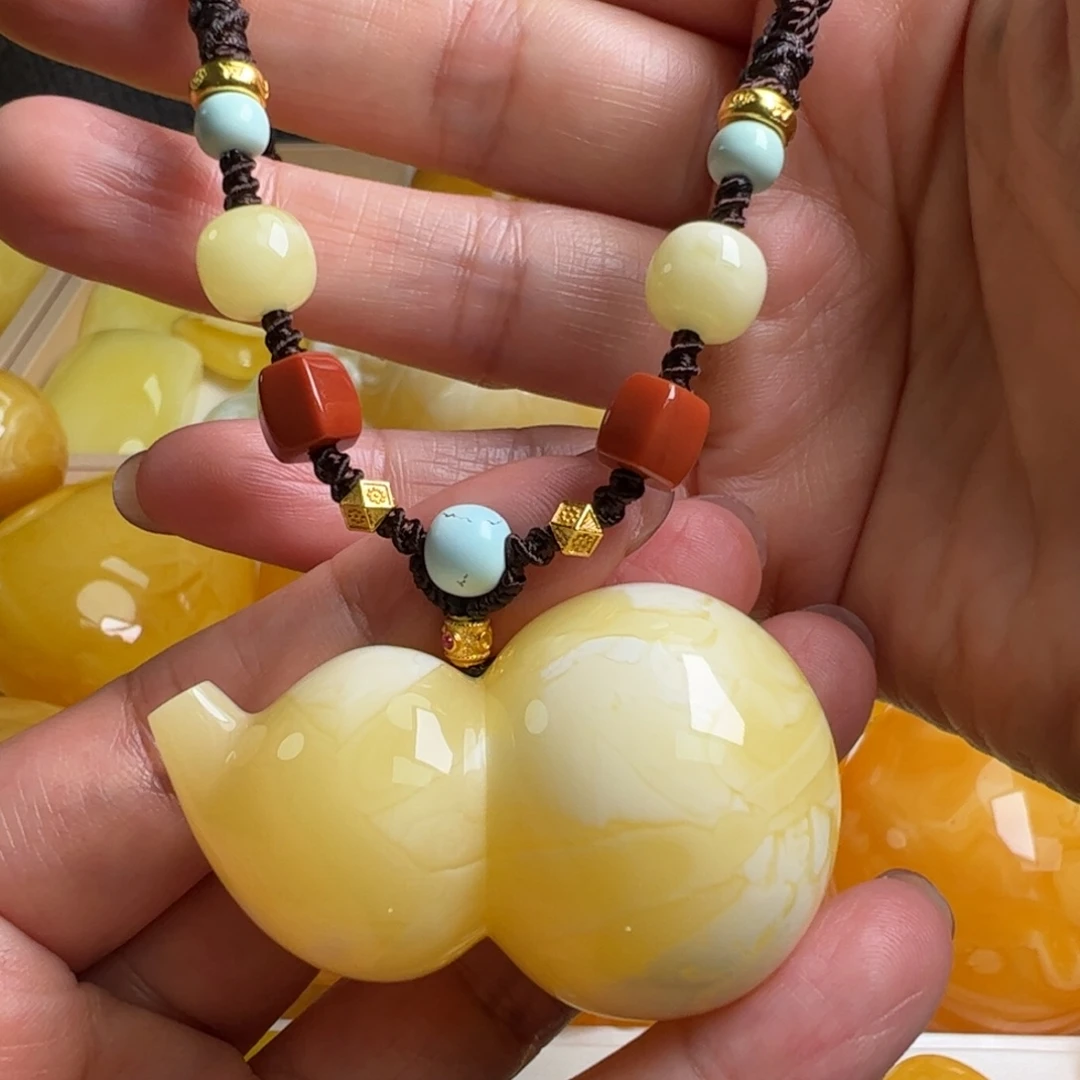 蜜蜡毛衣链未镶嵌无优化