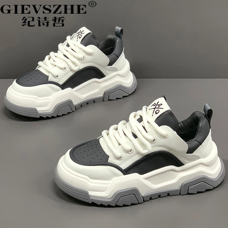 纪诗哲男鞋轻奢高端秋季新款小白鞋潮流百搭厚底增高厚底耐磨网鞋