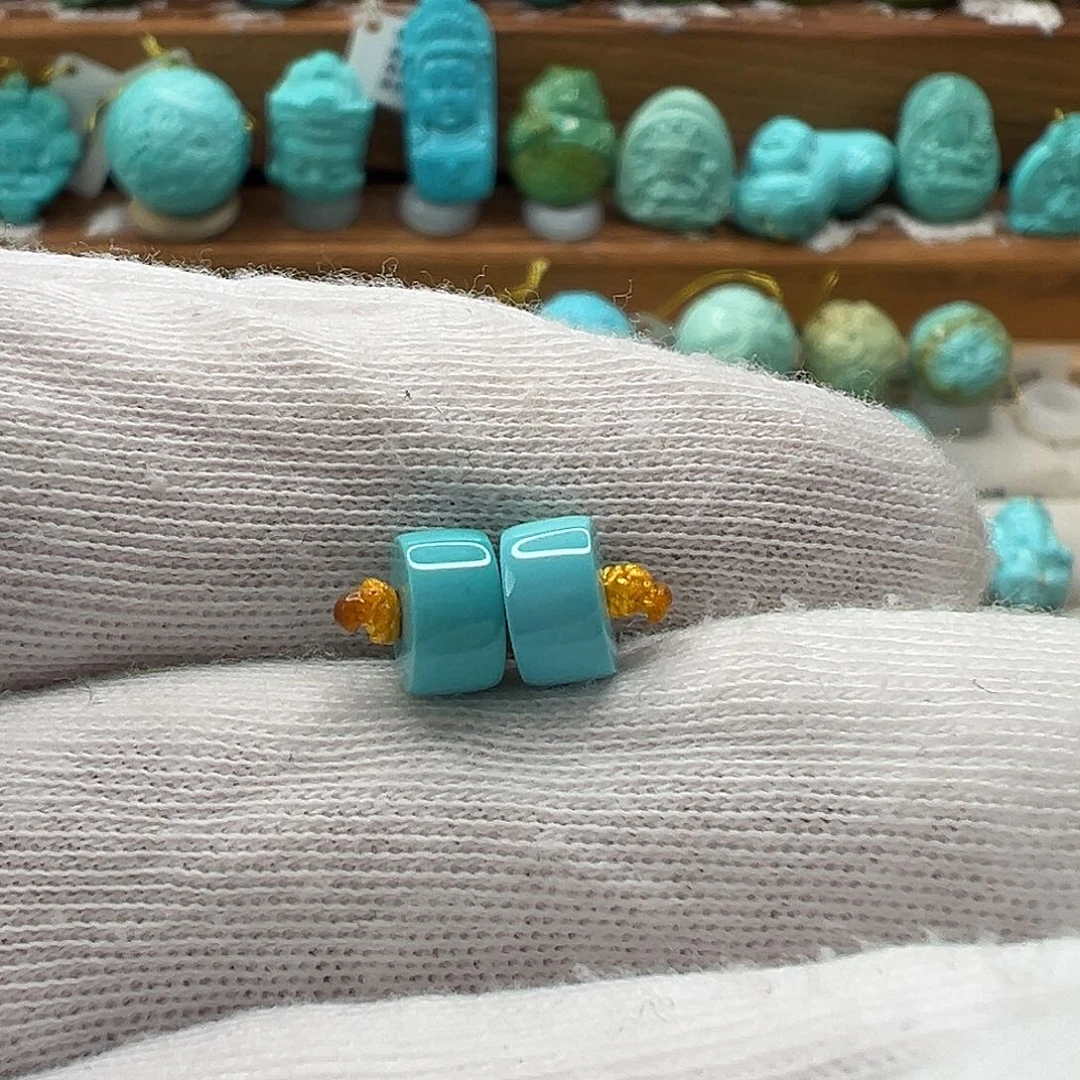 绿松石直切珠 未镶嵌