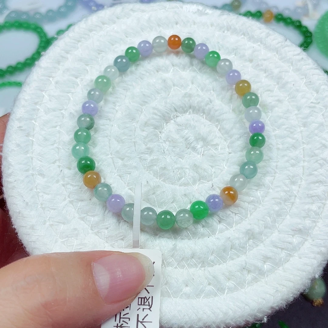 翡翠未镶嵌手链天然缅甸翡翠A货5.5