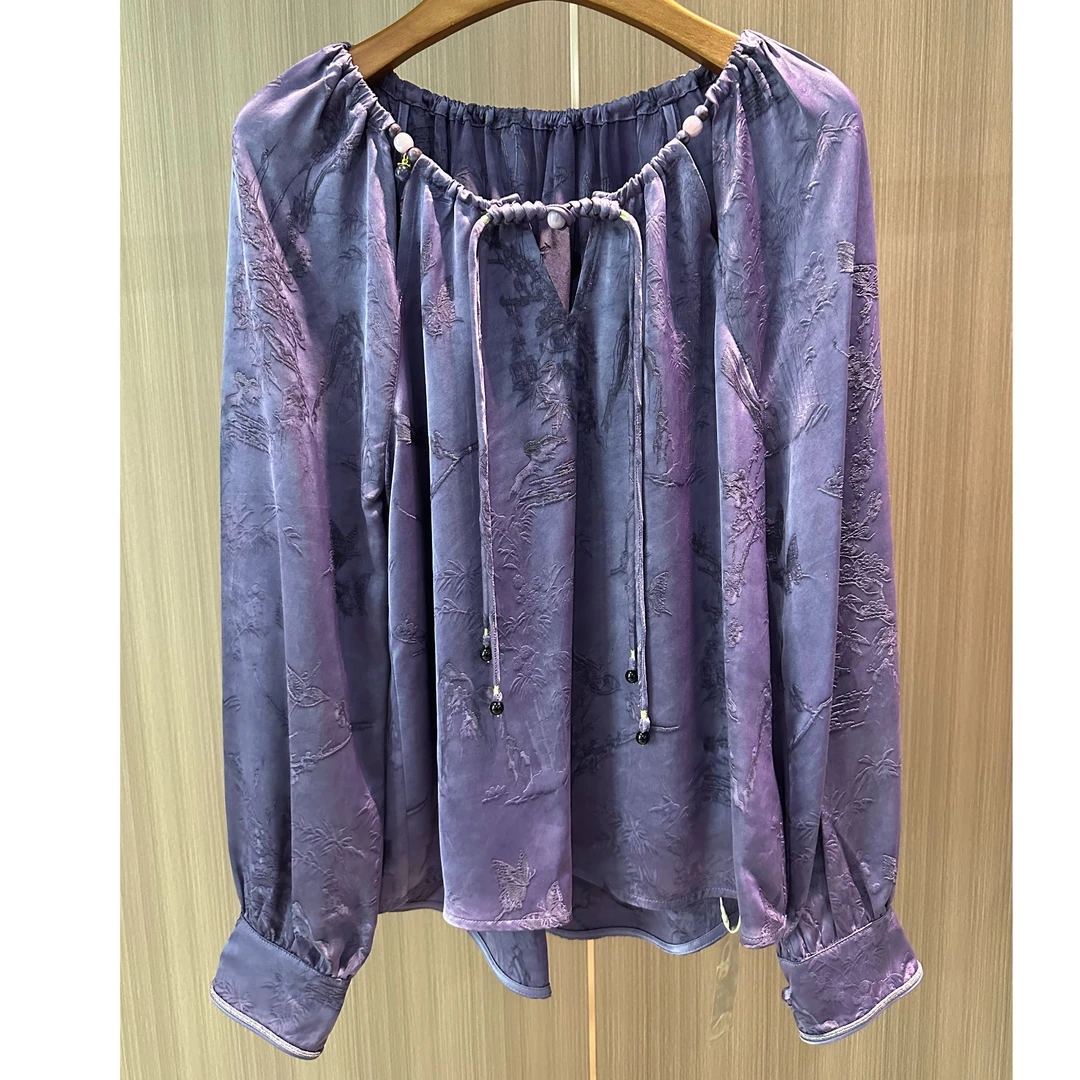 YANG.Y- 深圳原创中式女装桑蚕丝薄款上衣90070