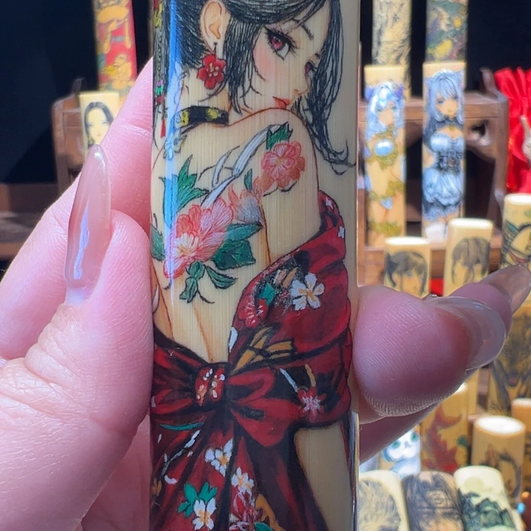 微****笑手工针刺子墨美女