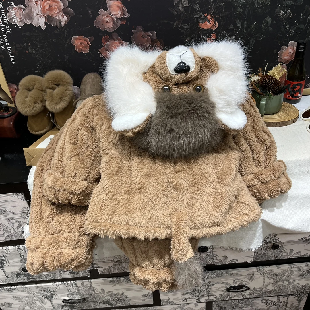 儿童冬季新款保暖家居服时尚加厚百搭中小童外套24S002