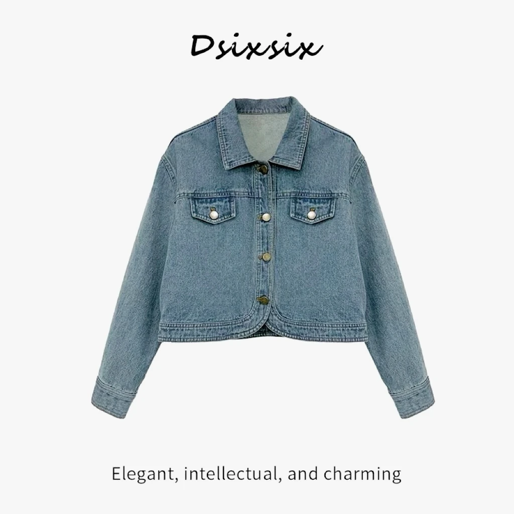依漾自制-【牛仔外套】春季新款时尚休闲百搭宽松牛仔外套长袖开衫