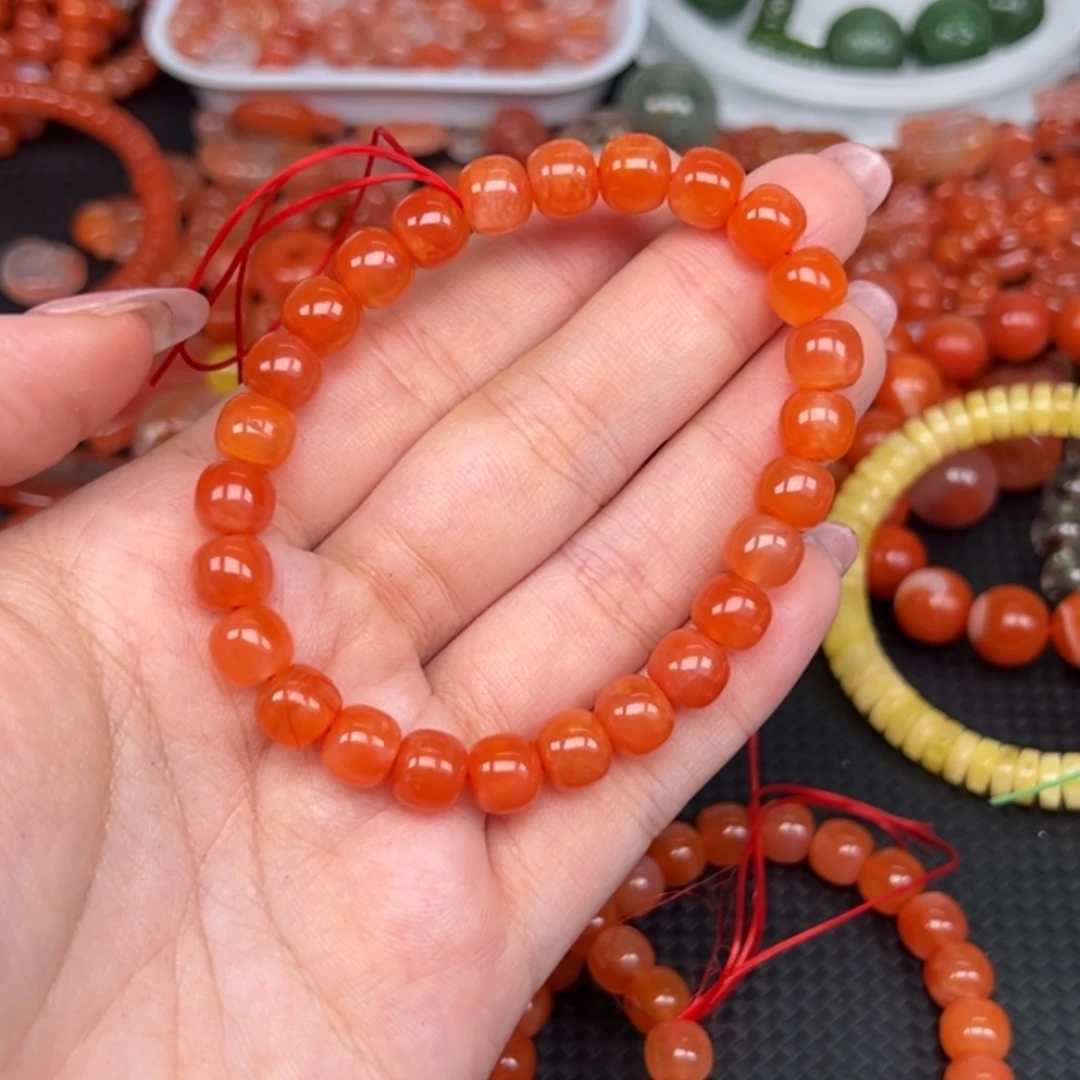 南红玛瑙未镶嵌手链