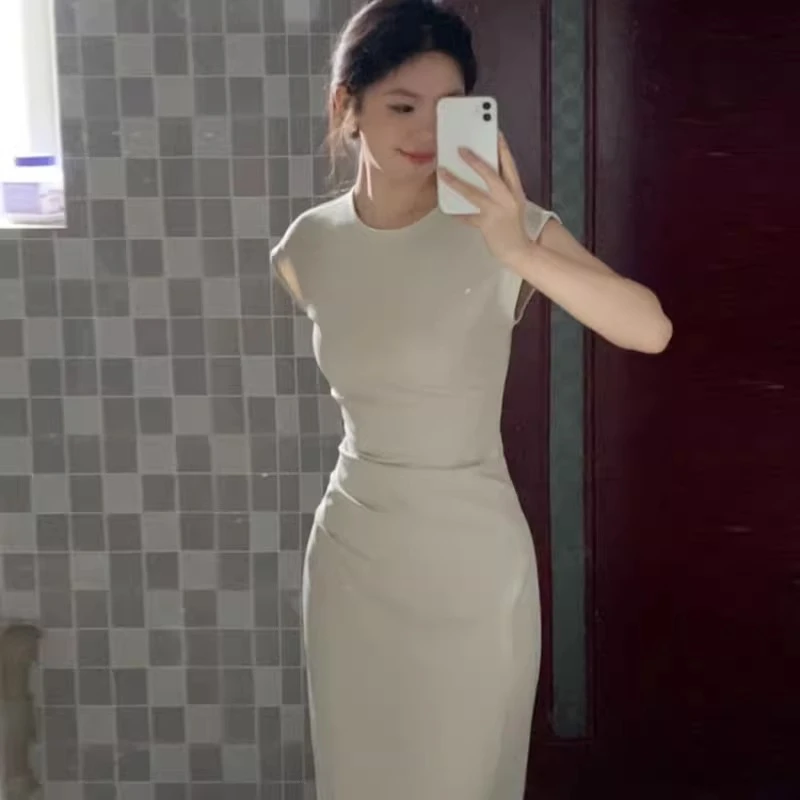 韩系高级感气质感连衣裙御姐独特绝美修身包臀长裙2025年夏季新款