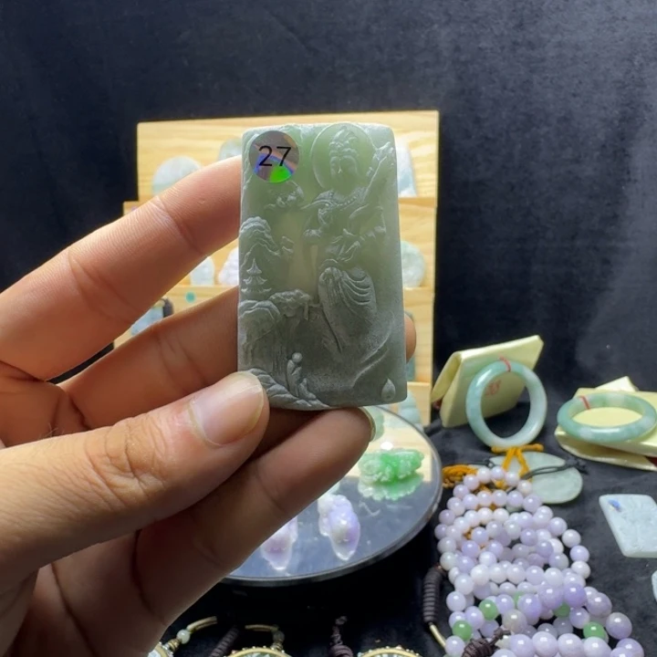 玛瑙/玉髓合金颈饰翡翠
