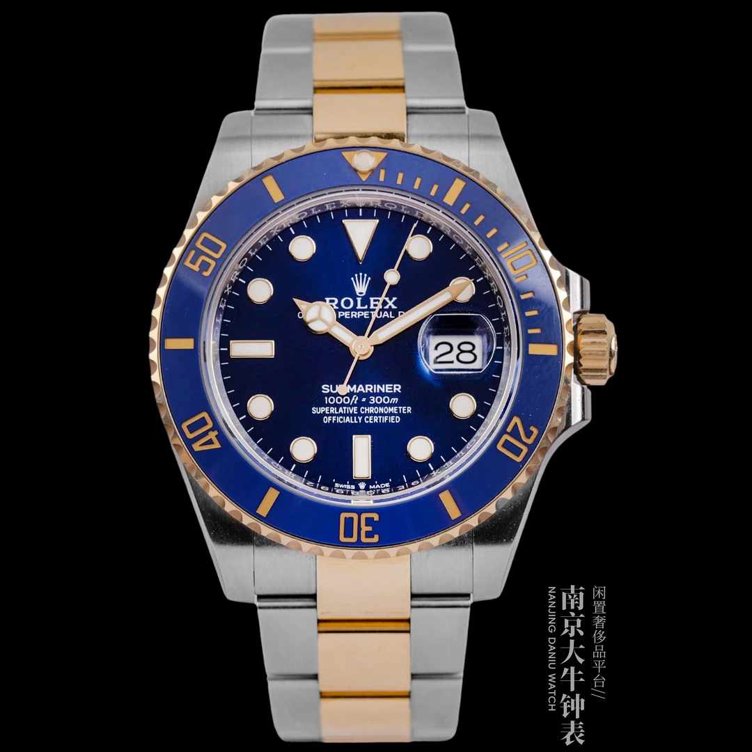 99新 Rolex/劳力士 S/间金蓝水鬼126613/22年1月全套/41mm
