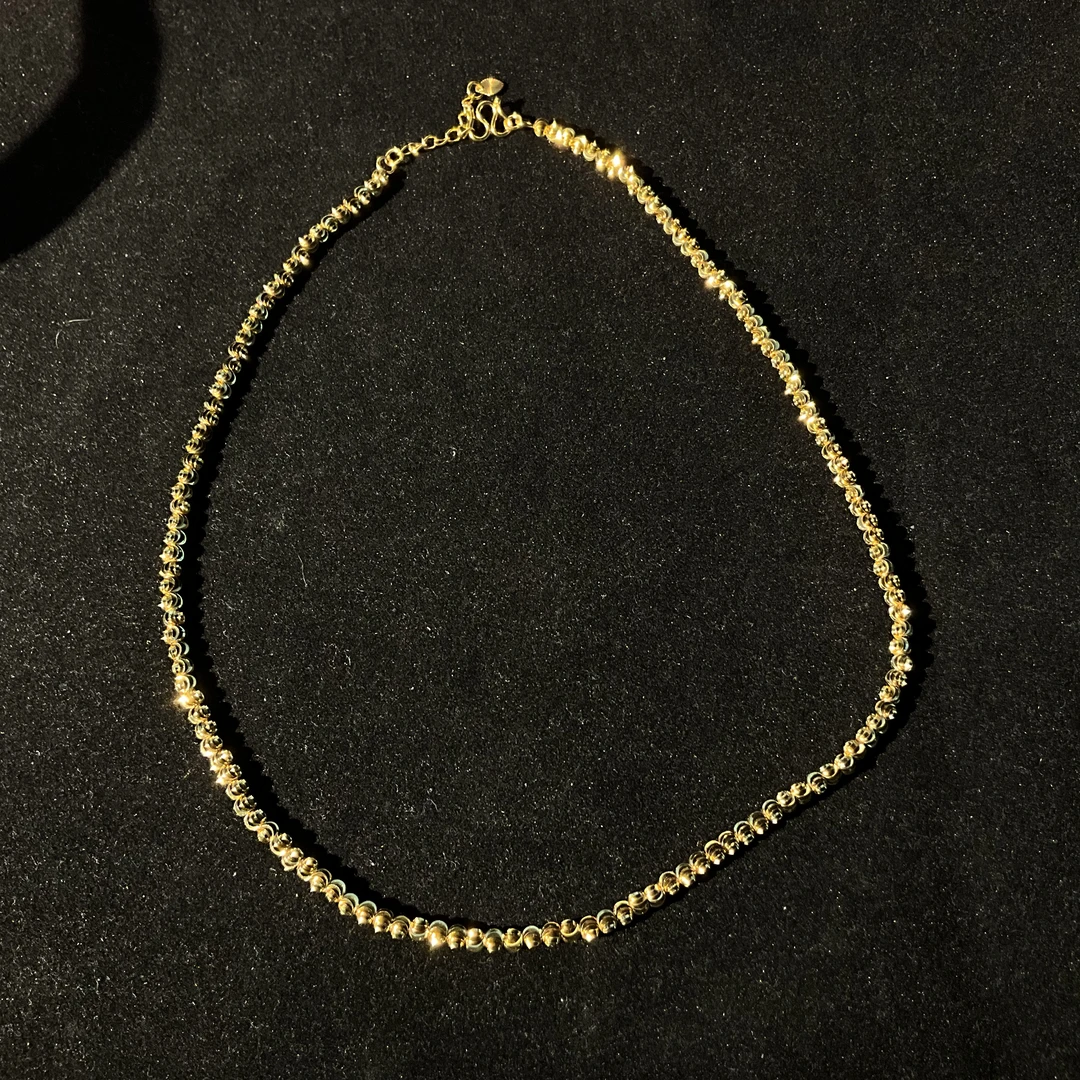 纯铜项链 女欧美风金色素款百搭金色项链