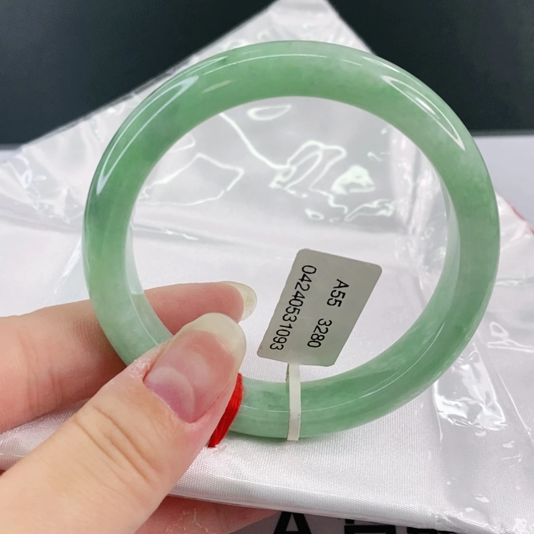 翡翠手镯未镶嵌纯天然缅甸A货翡翠55