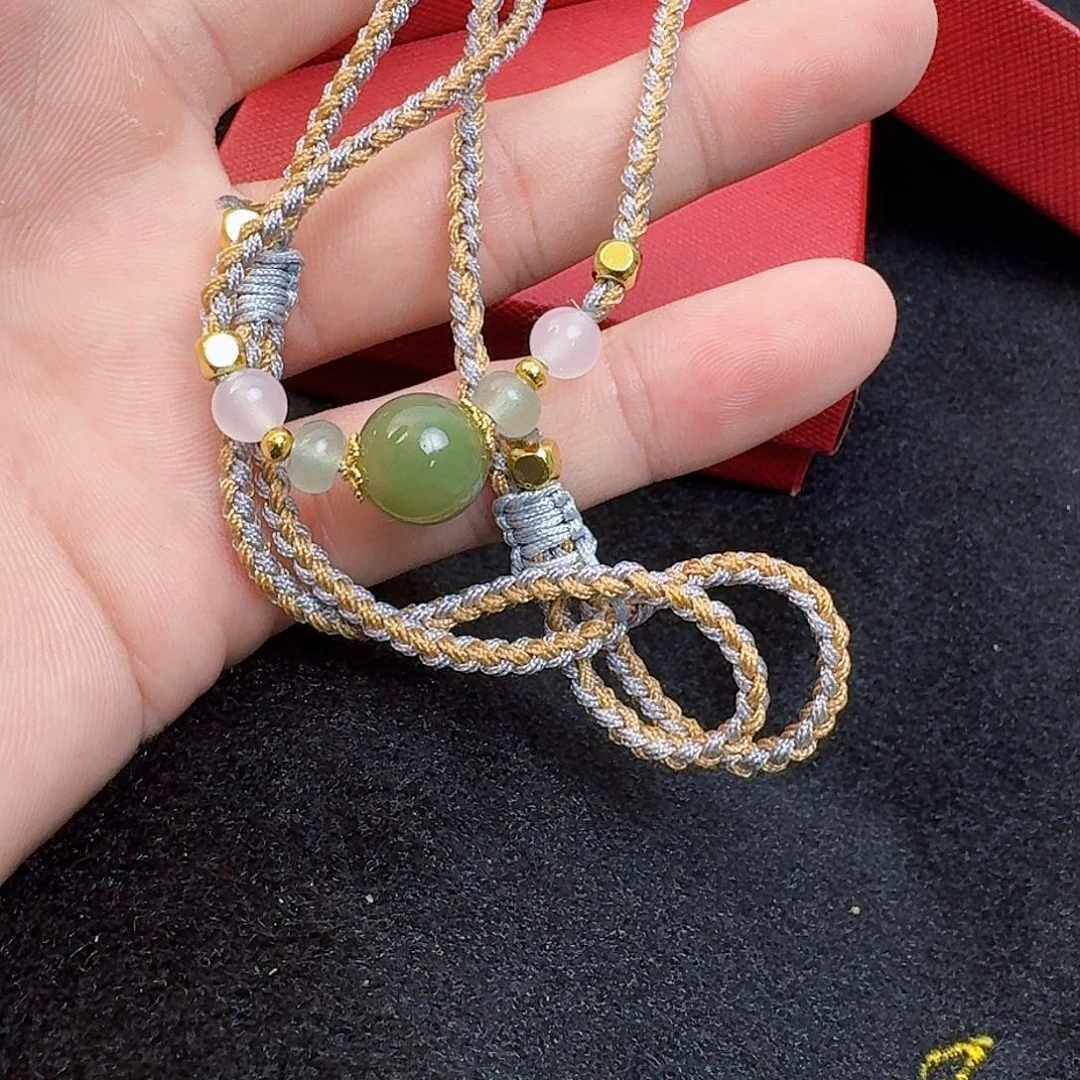 颈饰银S925镶嵌和田玉