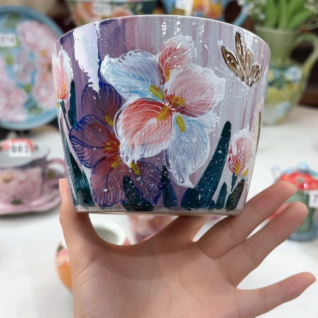 景德镇手绘高温釉下彩陶瓷茶具