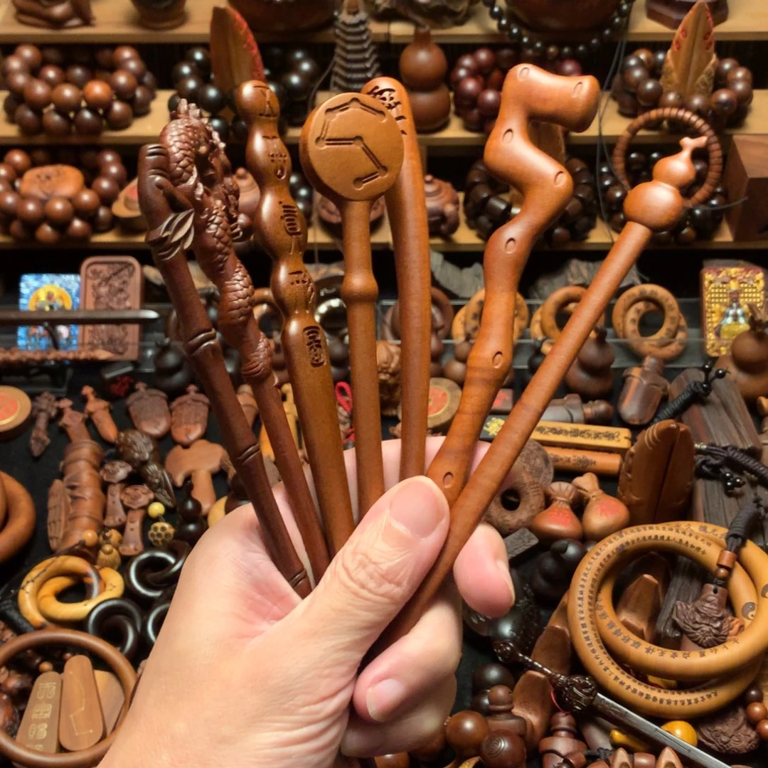 枣木枣木发簪长18公分