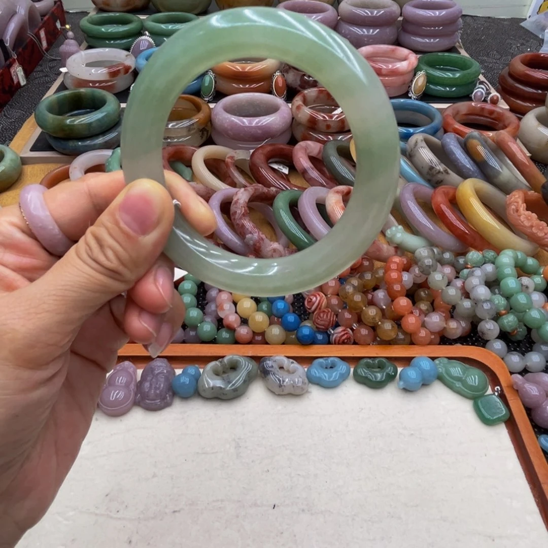 石英质玉未镶嵌圈口58