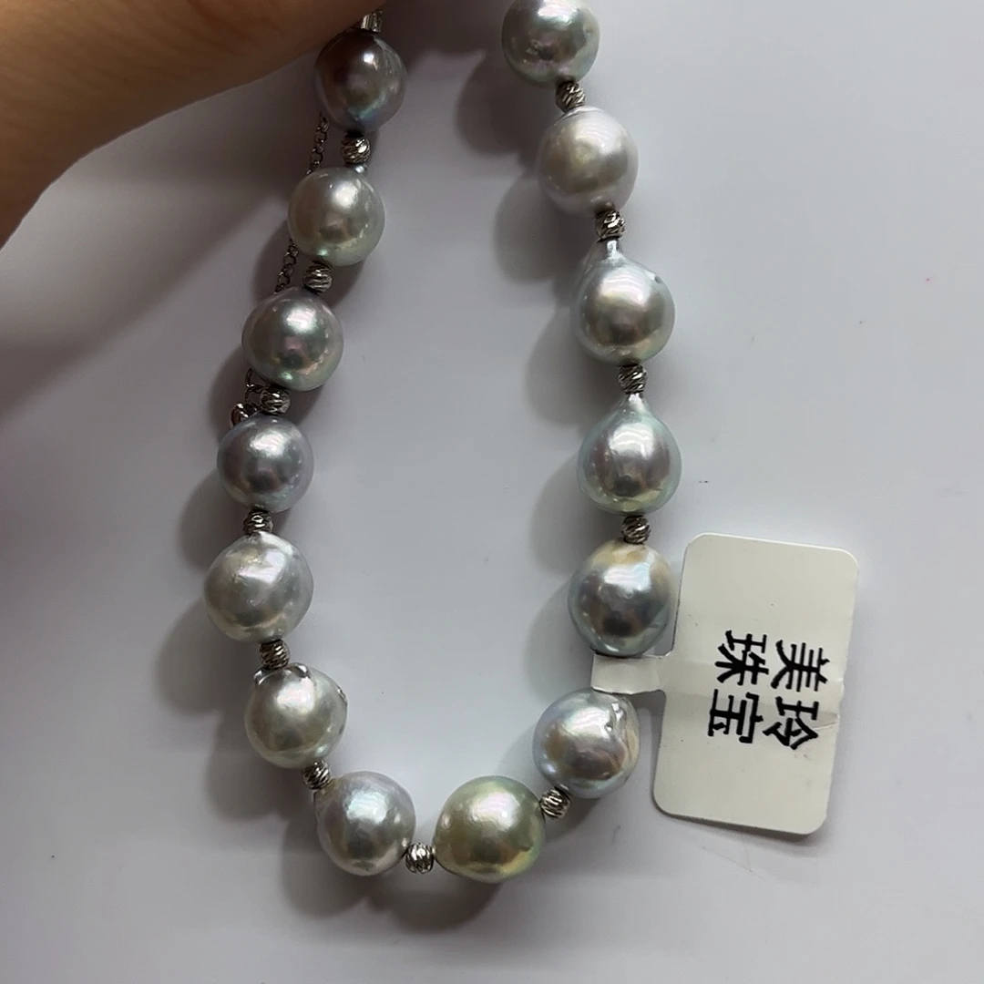 手绳海水珍珠银S925镶嵌