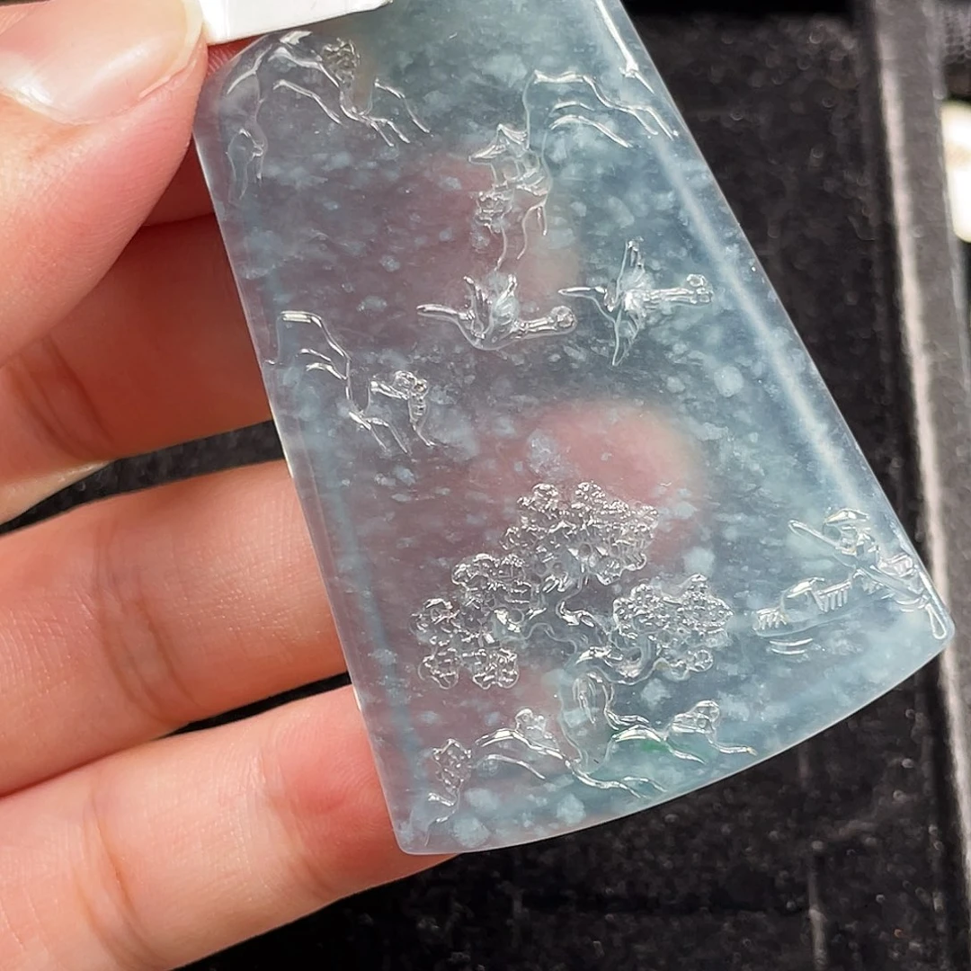 翡翠18K金镶嵌颈饰7，