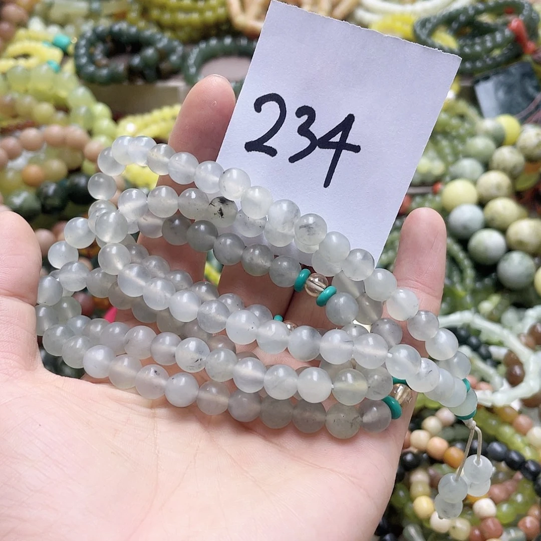 未镶嵌蛇纹石玉手链