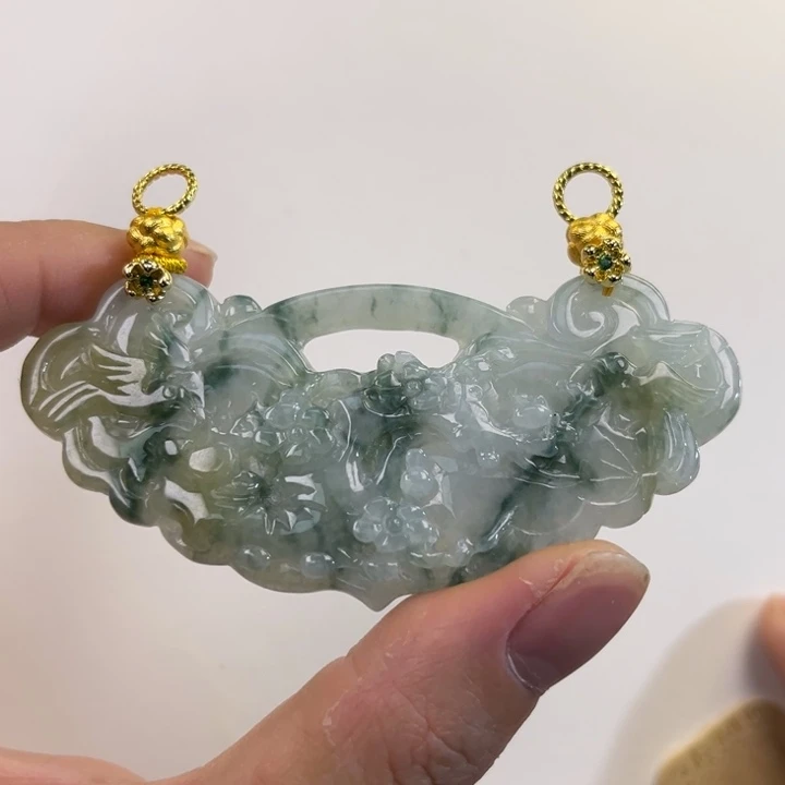 翡翠吊坠(赠链)未镶嵌代编织