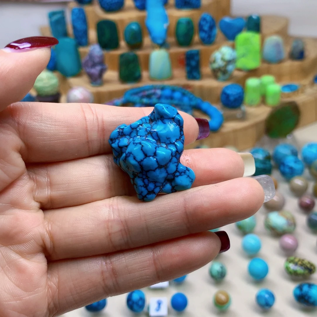 绿松石未镶嵌三彩随行