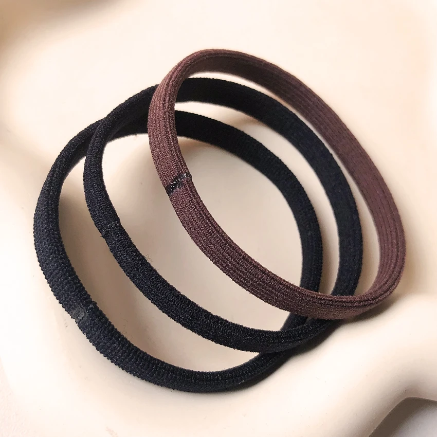 绑头发女发圈发圈简约头饰发绳皮筋扎头发网红扎头耐用头绳扁平款